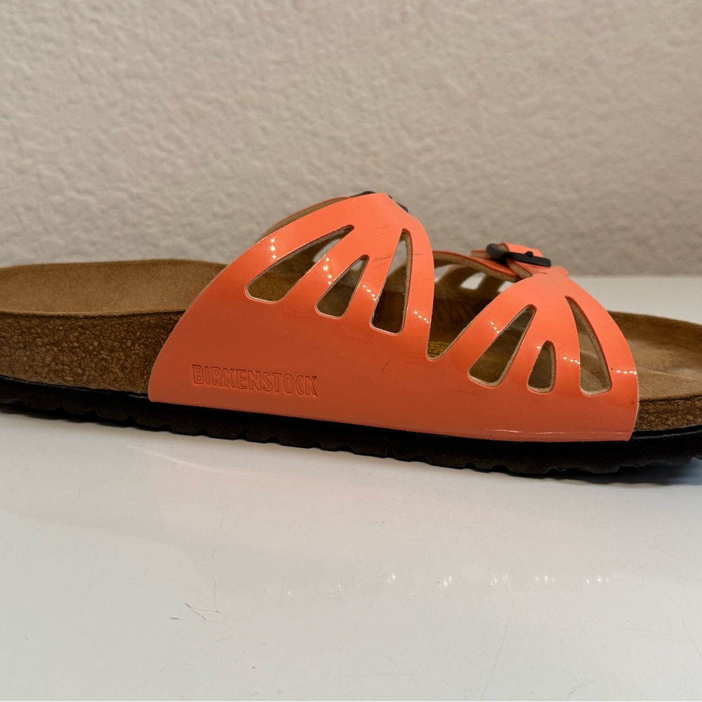 Birkenstock Orange Cutout Double Buckle Sandals - Picture 8 of 17